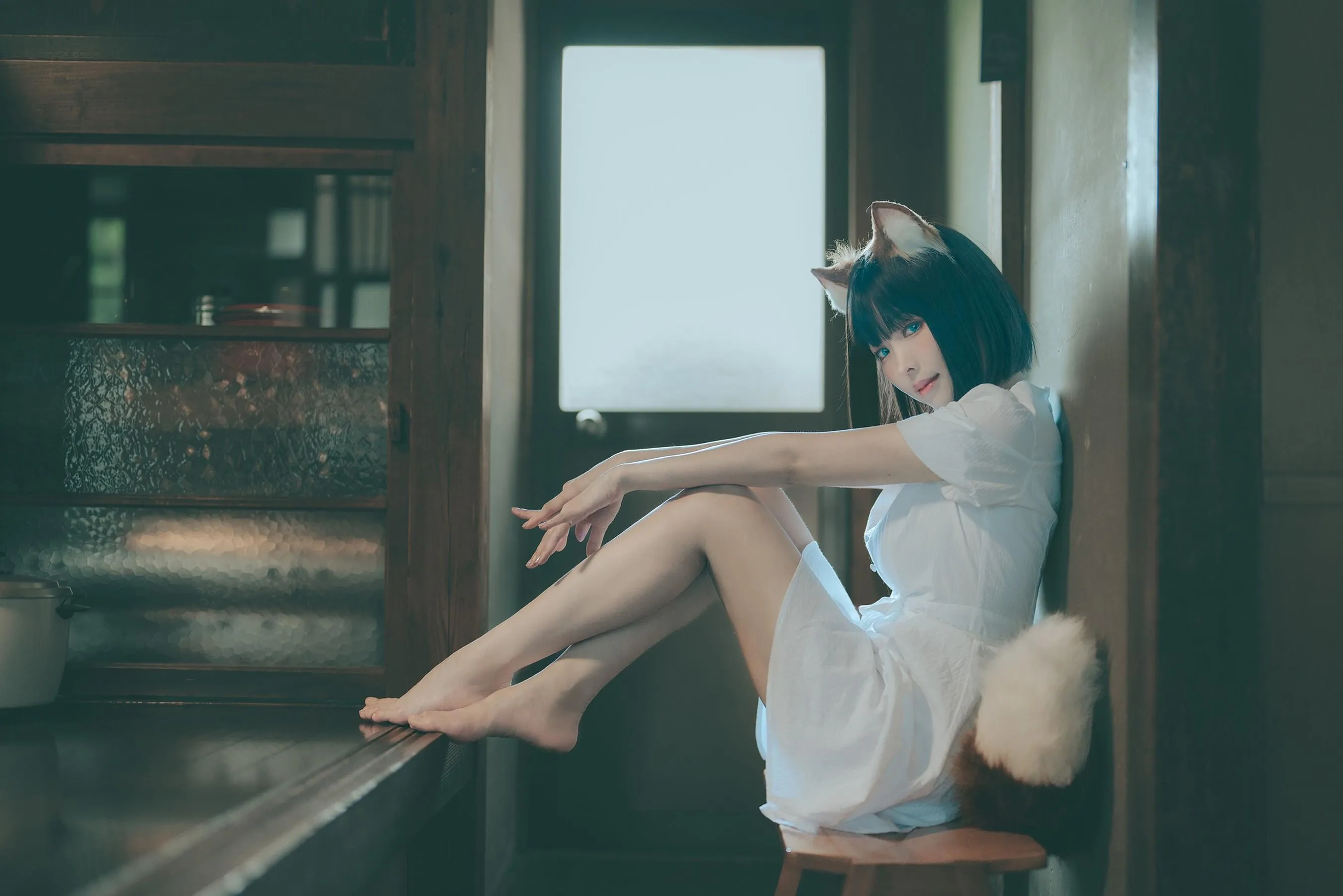 ElyEE子 – NO.114 2023.July B-Dongitsune ~White dress 白洋裝狐少女 [60P]插图1